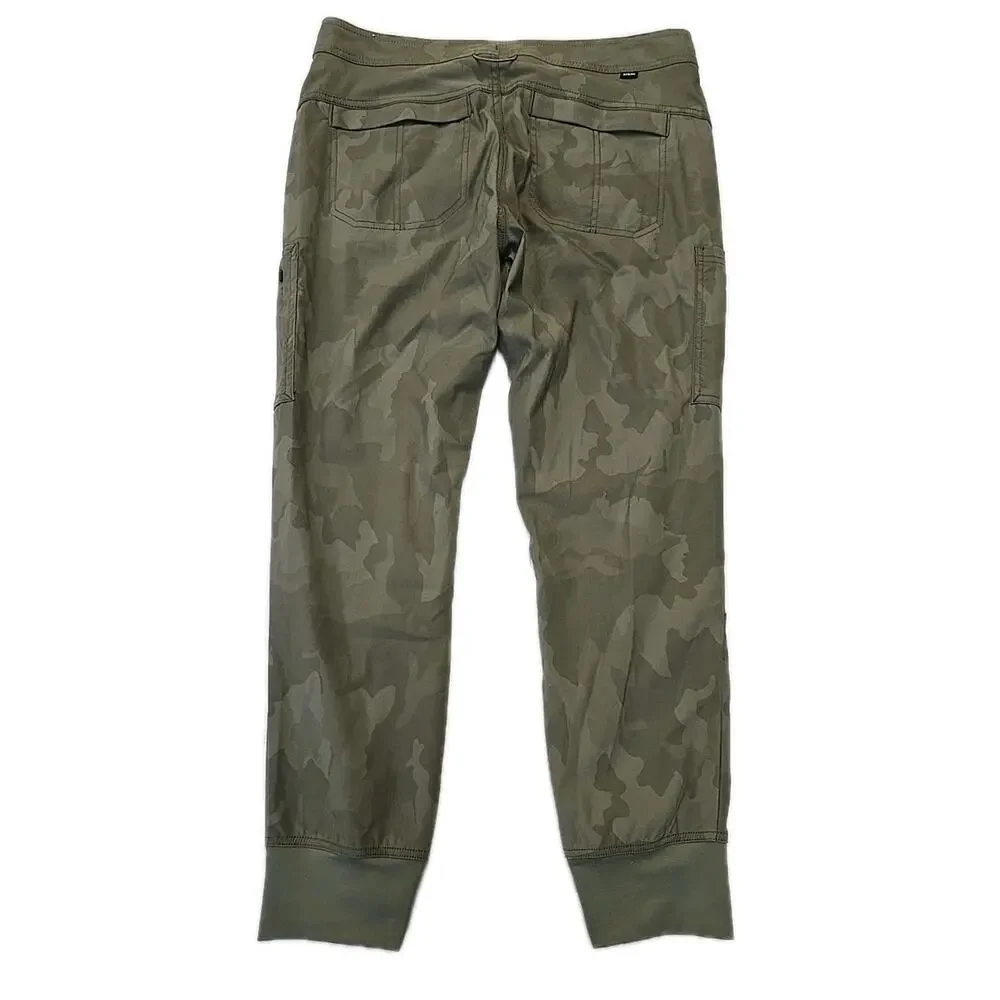 Prana Halle Jogger II Pants 10 Sage Green Camo Gorpcore Outdoor Utility Hiking